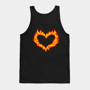 Torching Flame Heart | Valentine's Day Tank Top